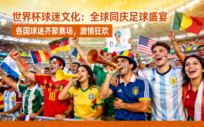 世界杯球迷文化新闻配图 - 各国球迷欢庆场景